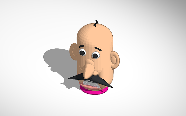 3D design Suprised face - Tinkercad