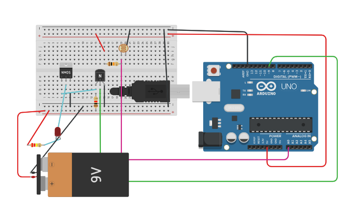 Circuit design hardware task - Tinkercad