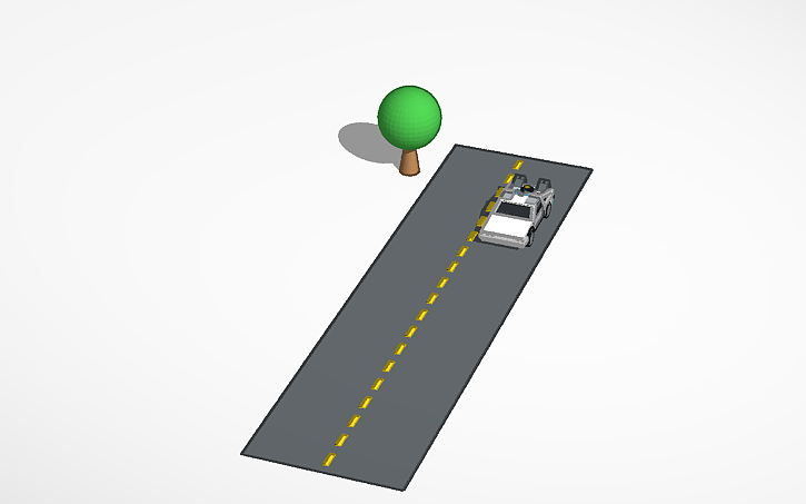 3D design Delorian Time machine - Tinkercad