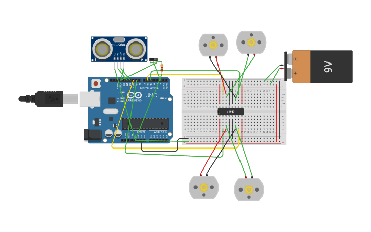 Circuit design BOT 10cm - Tinkercad