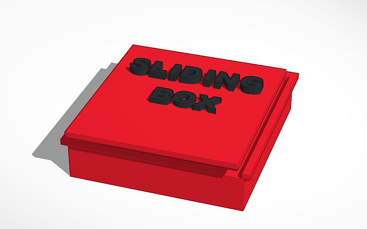 3D design sliding box - Tinkercad