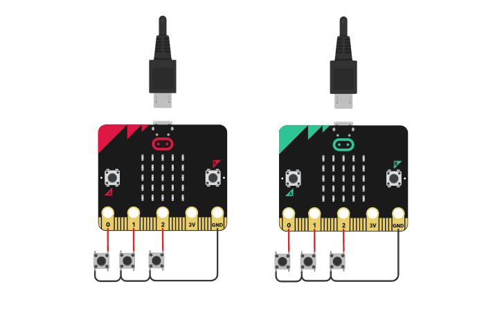 Circuit design Morse Code Chat V1 - Tinkercad