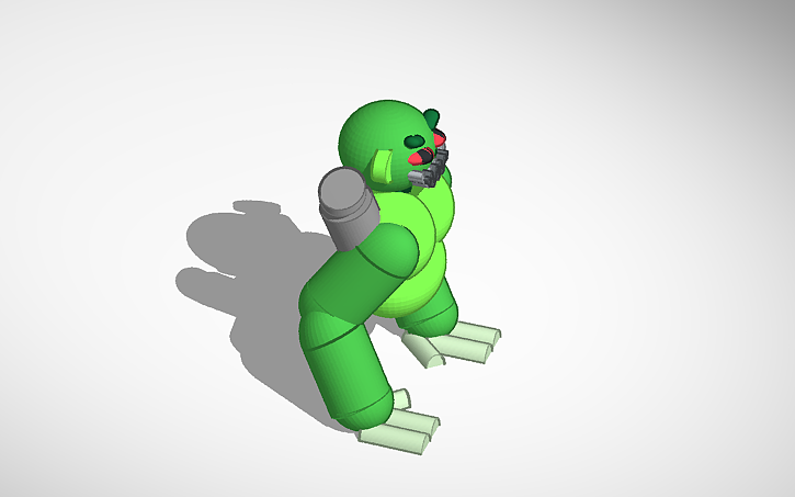 3D design Tweaker (Scary Baboon) - Tinkercad