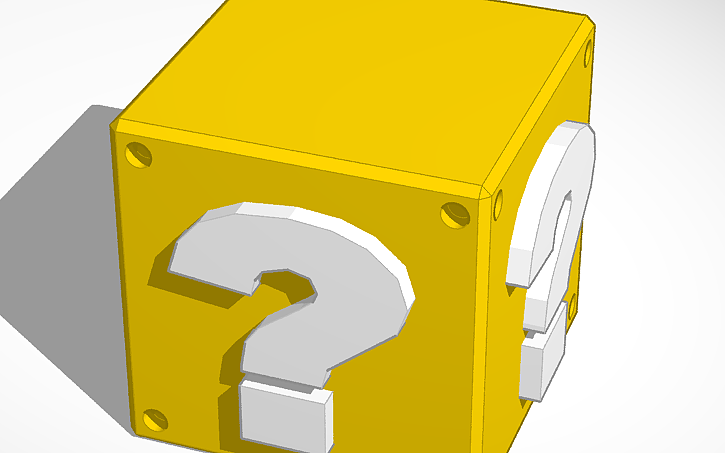3D design Mario Coin Block - Tinkercad