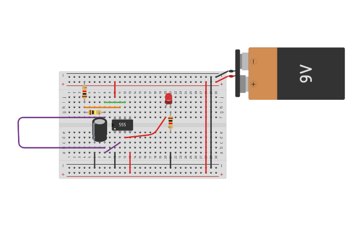 Circuit design Copy of IC 555 Timer 1 - Tinkercad