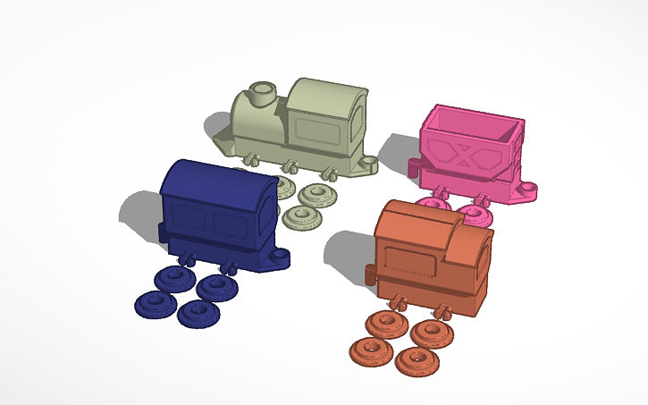 3D design train set - Tinkercad