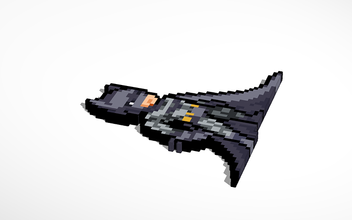 Batman 8 Bit Animation 3D design Batman 8-Bit - Tinkercad