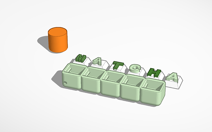 3D design matcha clicker - Tinkercad
