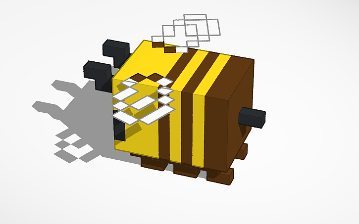 3D design minecraft bee - Tinkercad