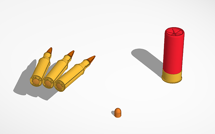 3D design bullets - Tinkercad