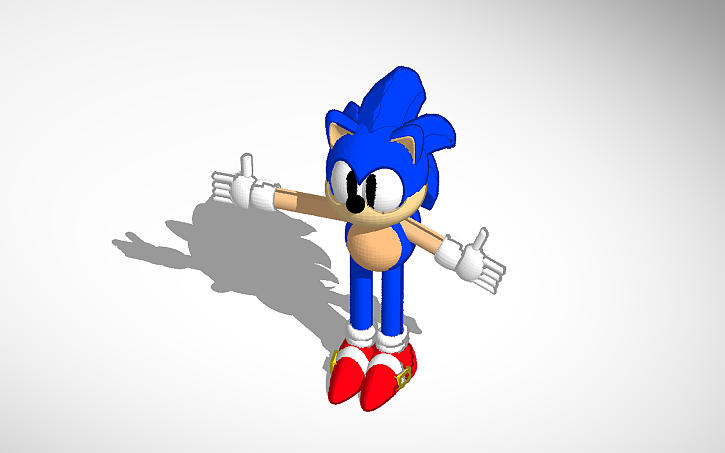 3D design sonic the hedgehog two - Tinkercad