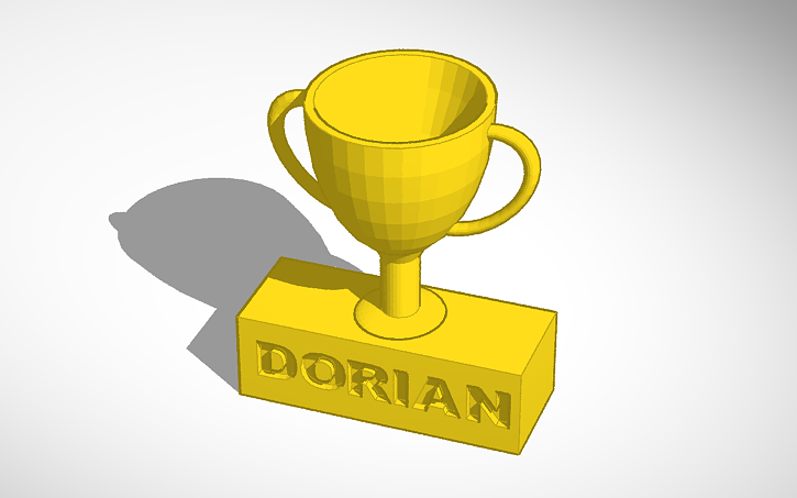 3D design Trophy - Tinkercad