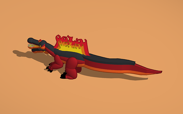 3D design Pyrospinus ( My own Fakemon) - Tinkercad