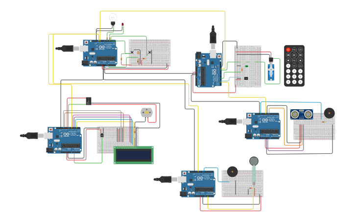 Circuit design Automated Car using Arduino - Tinkercad