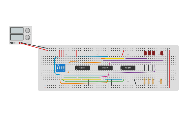 Circuit design Demultiplexer - Tinkercad
