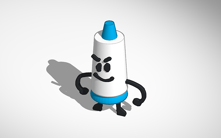 3D design Toothpaste - Tinkercad