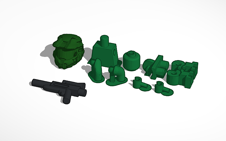 3D design LEGO HALO Master Chief - Tinkercad
