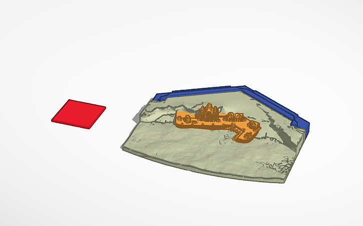 3D design Catan - water border - 1x1 - Stone Harbor - Tinkercad