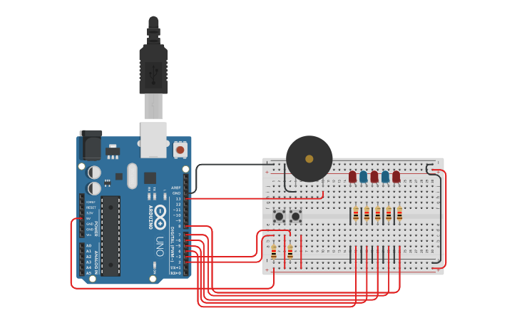 Circuit design Jingle Bells - Tinkercad