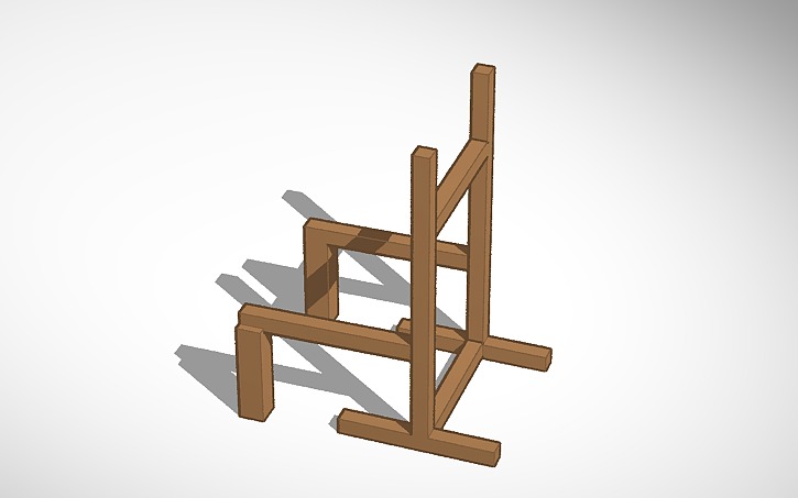 3D design squat rack - Tinkercad