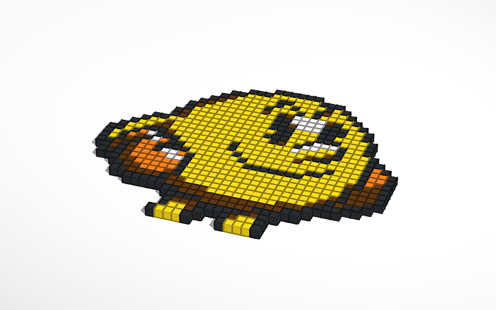3D design Pac-Man Pixel Art! - Tinkercad