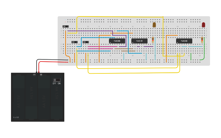 Circuit design Full Adder - Tinkercad