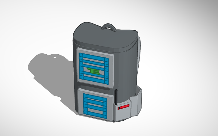 3D design backpack - Tinkercad