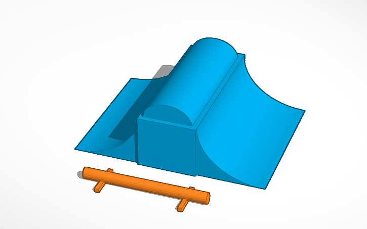 3D design tech deck ramp - Tinkercad