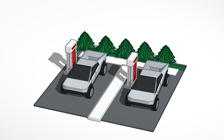 3D design tesla - Tinkercad