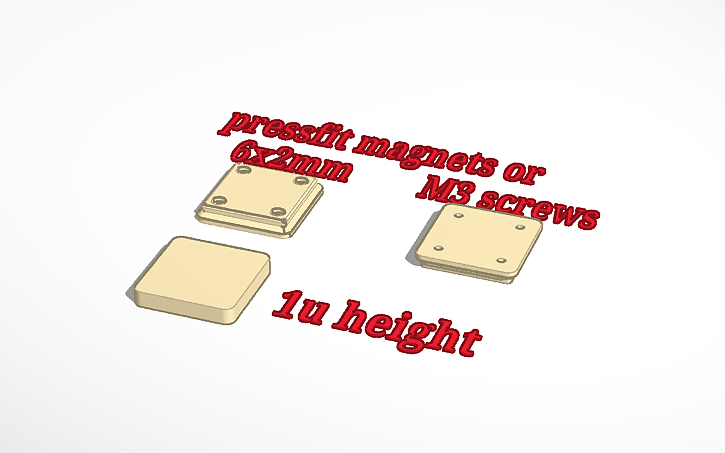 3D design Gridfinity 1x1 Template - Tinkercad