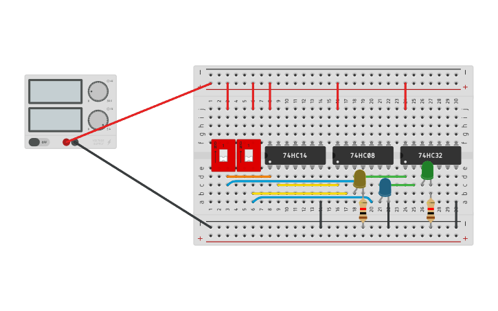 Circuit design Logic Gate - Tinkercad