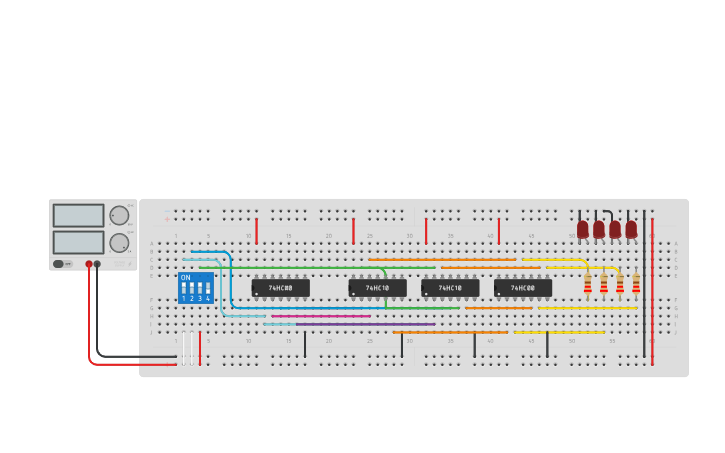 Circuit design 1:4 Demultiplexer - Tinkercad