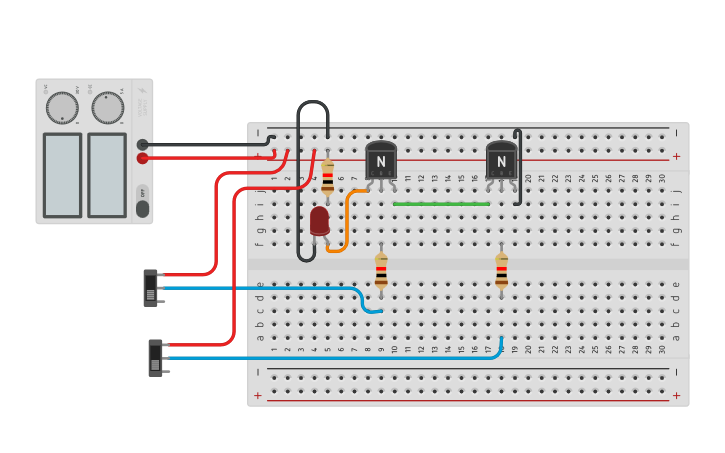 Circuit design NAND using RTL - Tinkercad