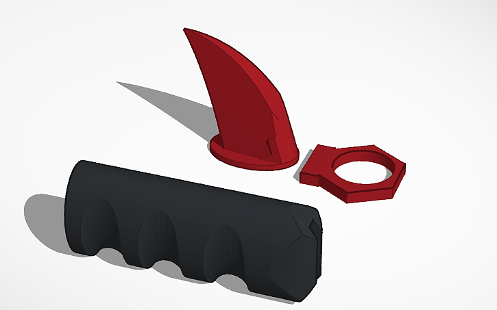 3D design karambit for 1 colour 3d printer - Tinkercad