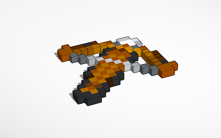 3D design minecraft crossbow - Tinkercad