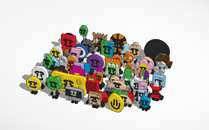 3D design Battle For Dream Island Character Sculptures - Tinkercad