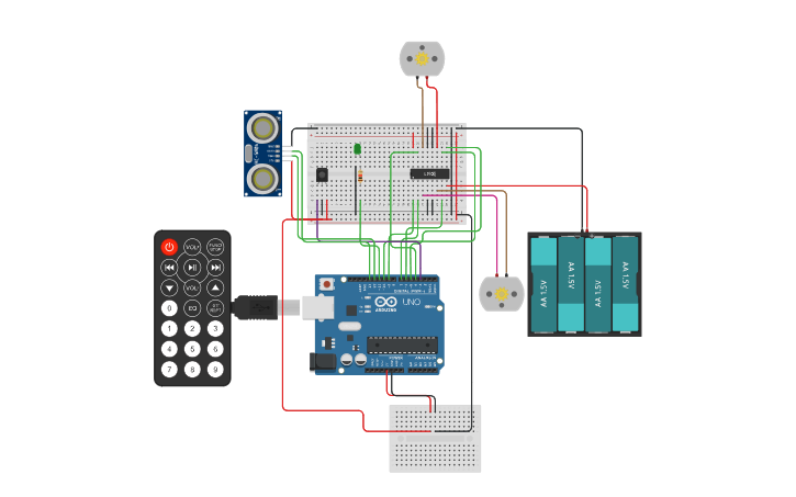 Circuit design IR ROBOT CONTROLLER - Tinkercad