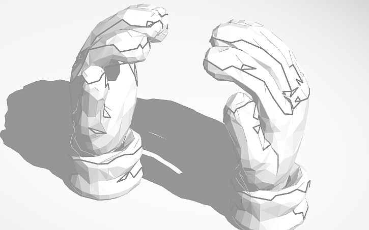 3D design SA1 Sonic Hands for Jakks Pacific - Tinkercad