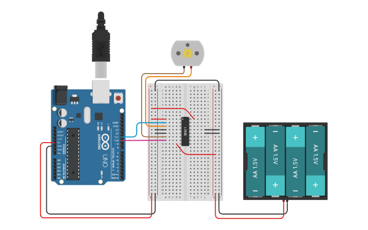 Circuit design Motor Lecture 9/921 - Tinkercad