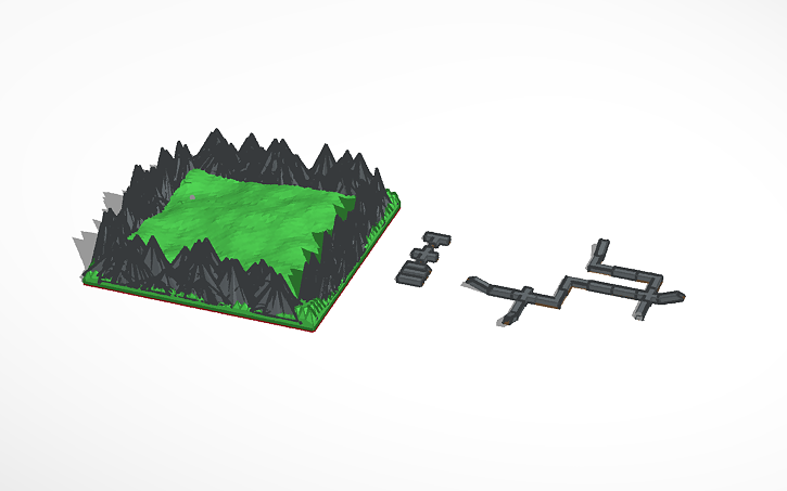 3D design game map - Tinkercad