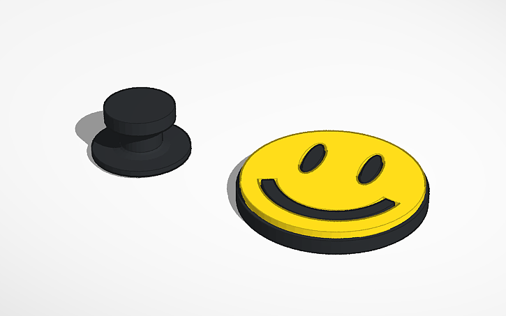 3D design Smiley Face Croc Charm - Tinkercad