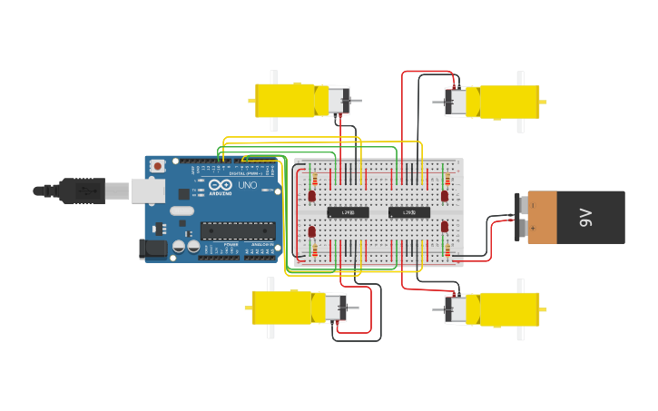 Circuit design 4x4 - Tinkercad