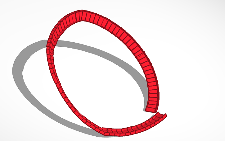 3D design loop track - Tinkercad