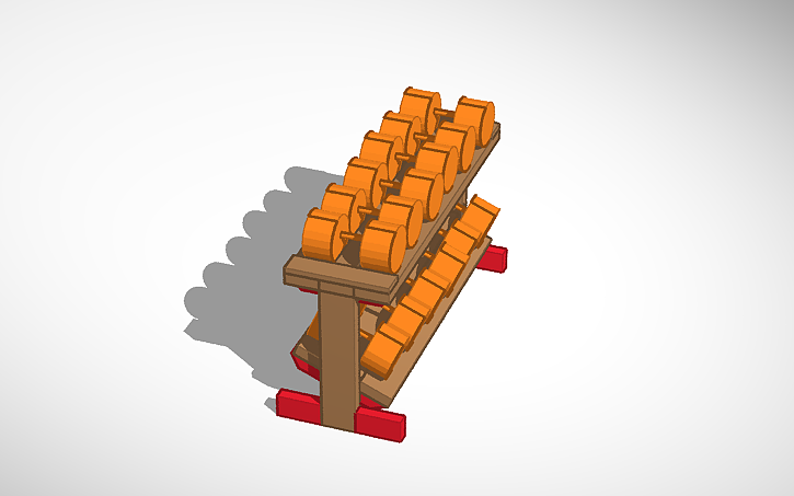Weight Rack Drawing/design 3D design Weight Rack - Tinkercad