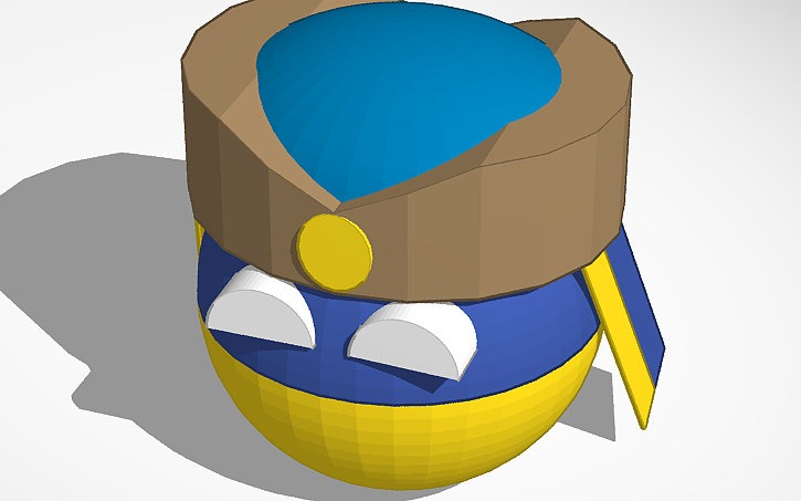3D design Ukraineball - Tinkercad