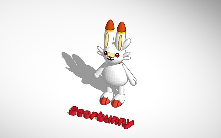 3D design Scorbunny - Tinkercad