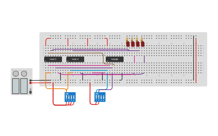 Circuit design Demultiplexer - Tinkercad