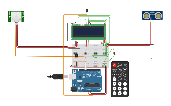 Circuit design Multi-sensor Monitoring System. - Tinkercad