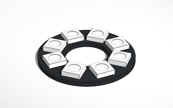 3D design WS2812 8 x 5050 RGB LED ring - Tinkercad