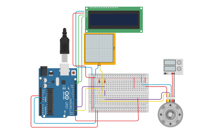 Circuit design Encoder - Tinkercad